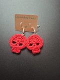 Skull crochet earrings
