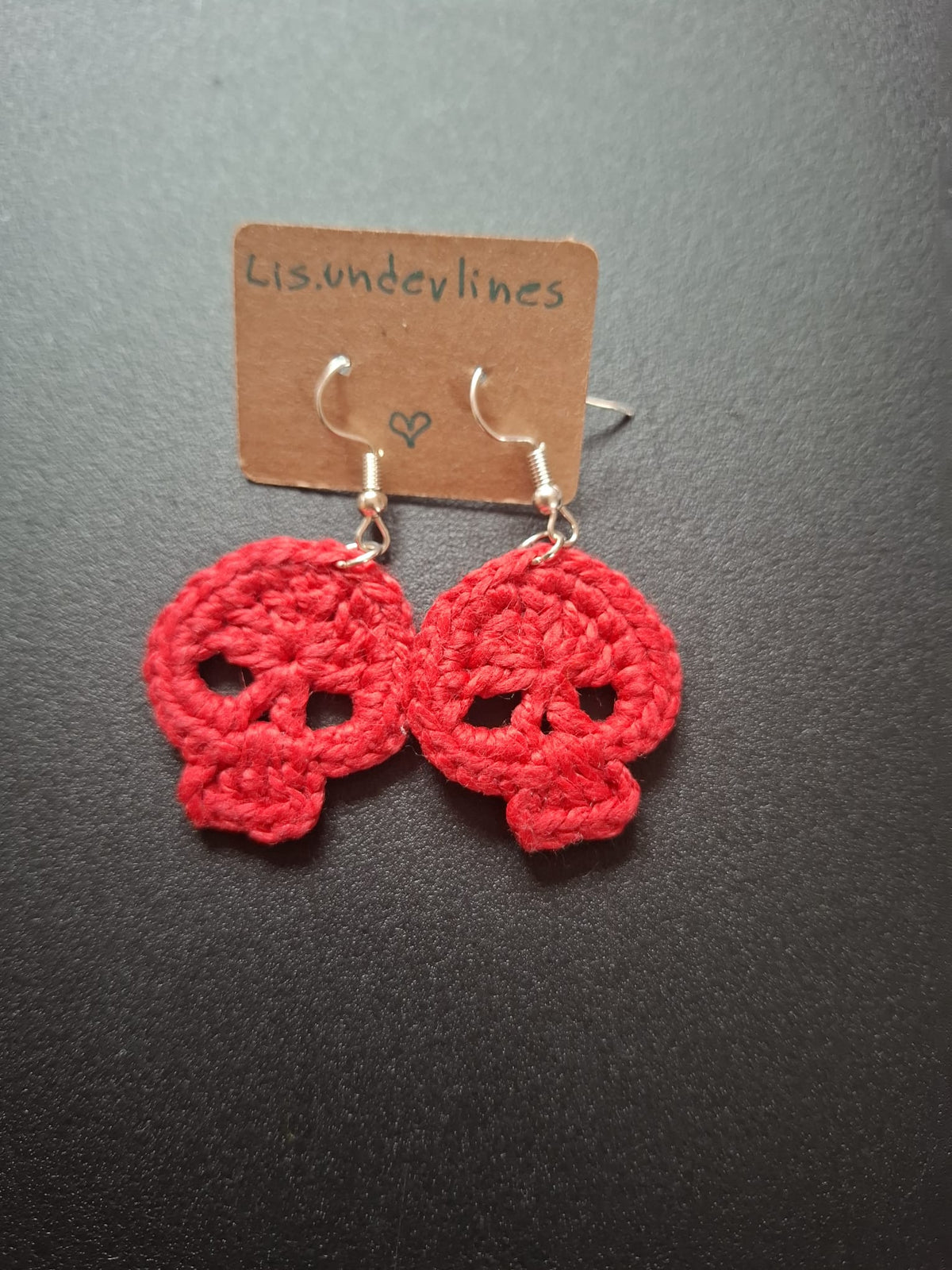 Skull crochet earrings