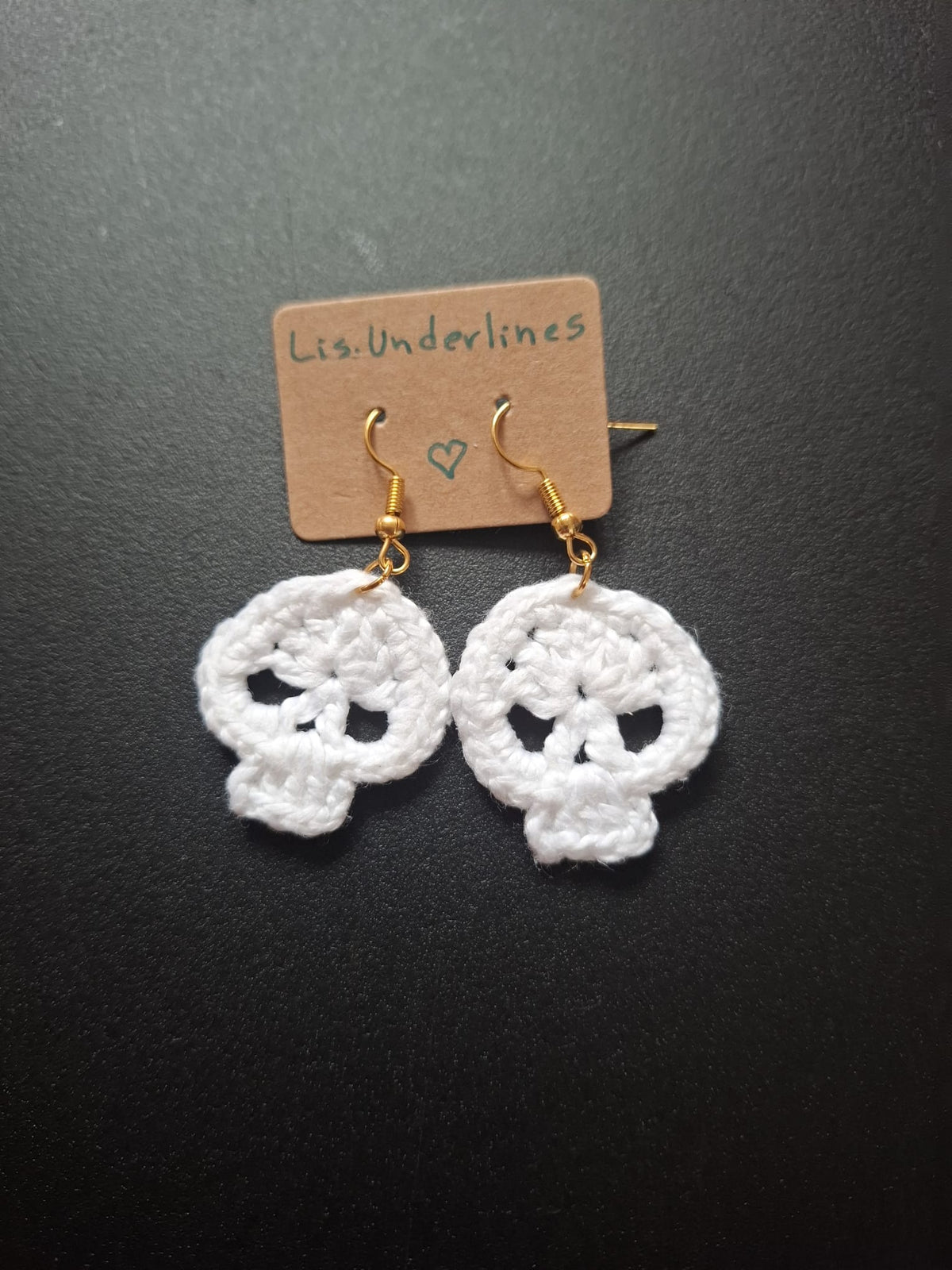 Skull crochet earrings